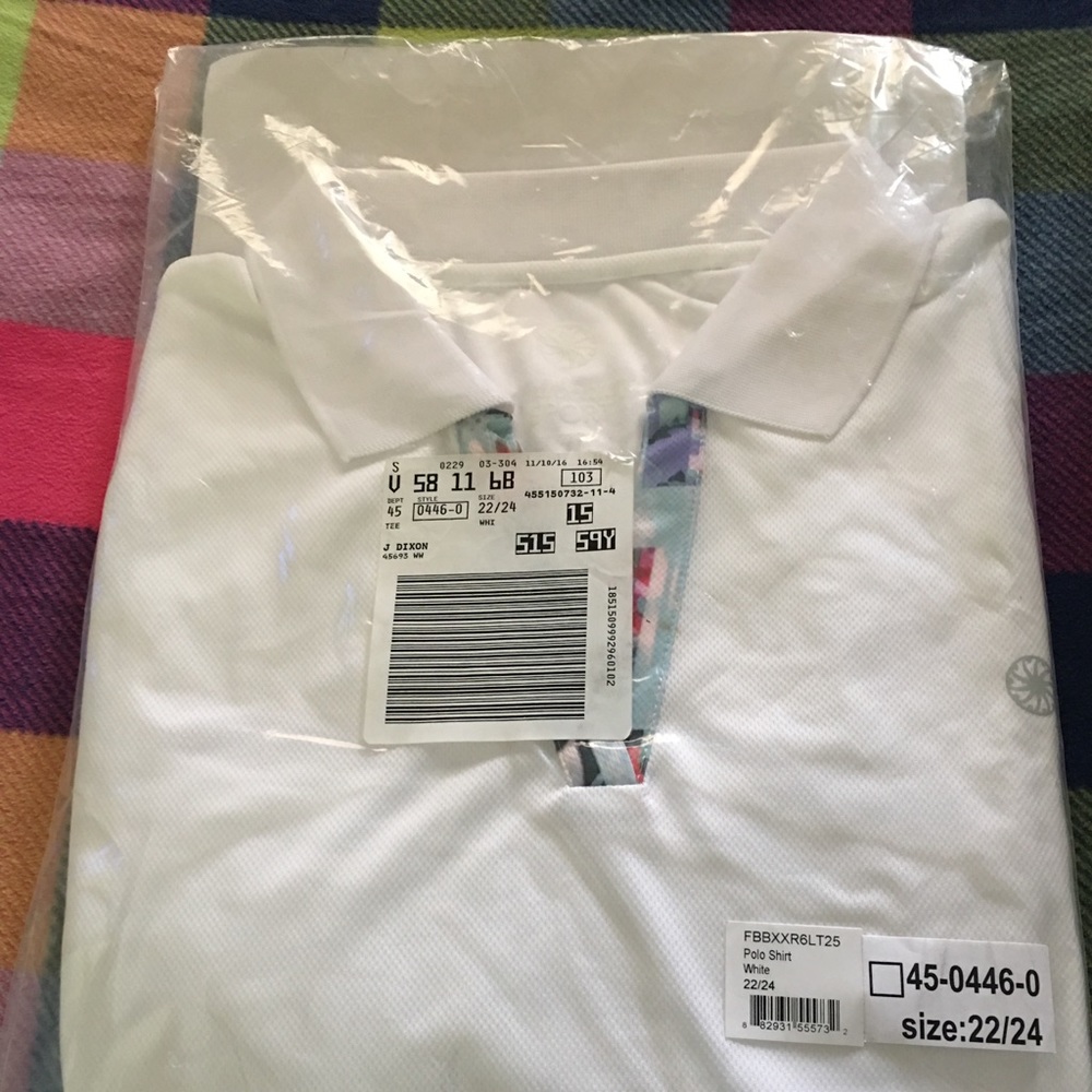 Plus Size!! NWT!! Full Beauty Sleeveless Polo!!